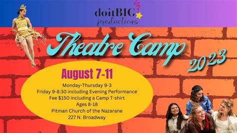 DIB Summer Theatre Camp, Pitman Church of the Nazarene, 7 August to 11 August | AllEvents.in