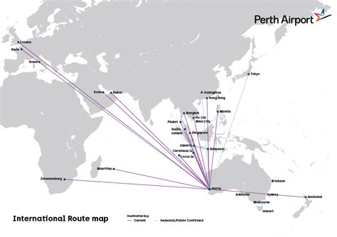 Perth Airport - Passengers | Route maps