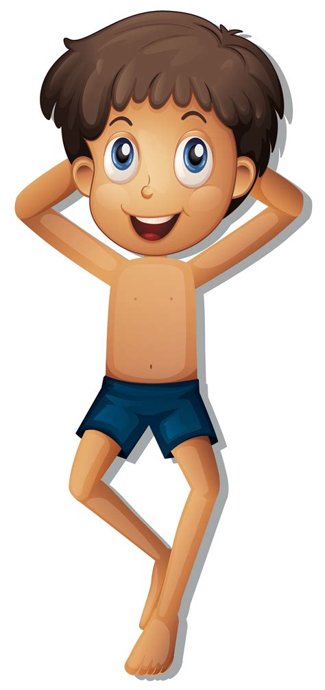 a boy tanning on white background 559706 Vector Art at Vecteezy