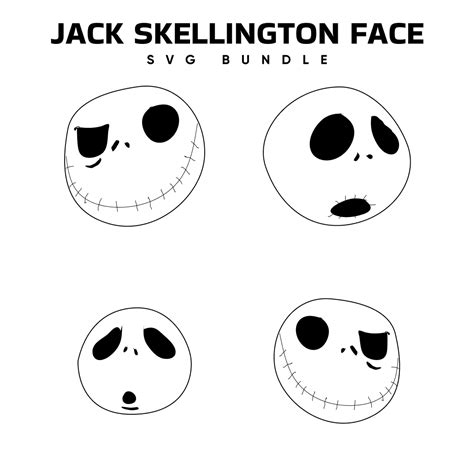 Jack Skellington Face SVG Free – MasterBundles