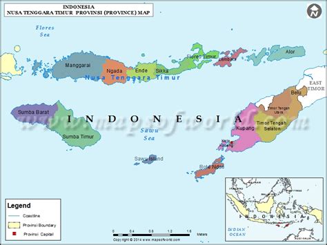 Nusa Tenggara Timur Map, Map of Nusa Tenggara Timur Province, Indonesia | Peta, Indonesia, Peta ...