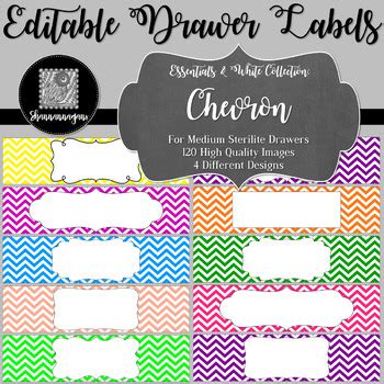 Editable Sterilite Drawer Labels - Essentials & White: Chevron | TpT