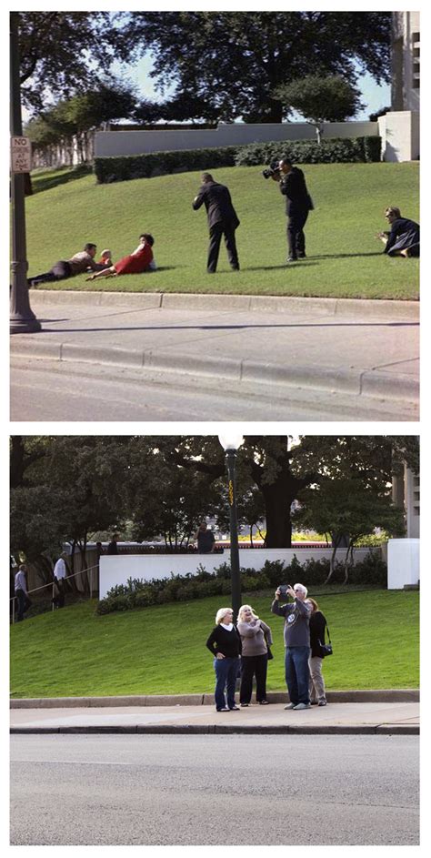 Adrees Latif reshoots present-day photos of the iconic scenes of JFK’s assassination.