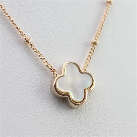 Fashion clover necklace for women luxury statement brand stud necklace new design jewelry-in ...