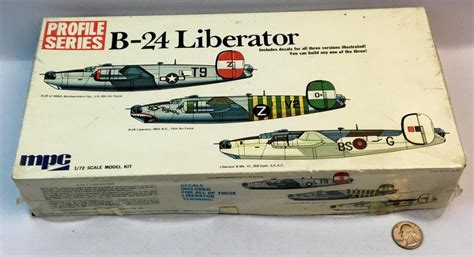 Sold Price: Vintage 1970's B-24 Liberator 1/72 Scale MPC Profile Series Model Kit UNBUILT ...