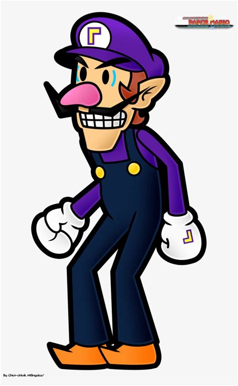 Download Super Paper Mario Waluigi | Transparent PNG Download | SeekPNG