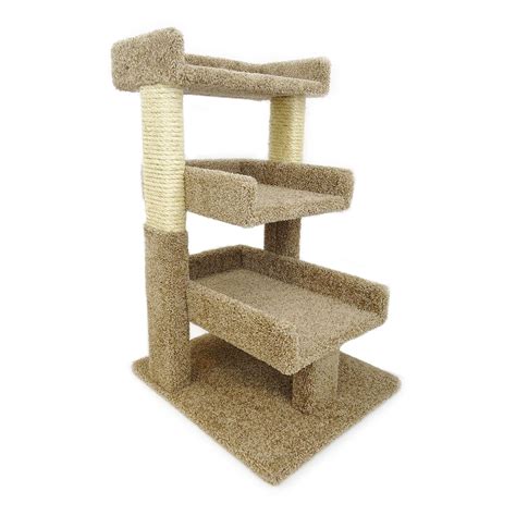 New Cat Condos 33-in Cat Tree & Condo Scratching Post Tower, Brown ...