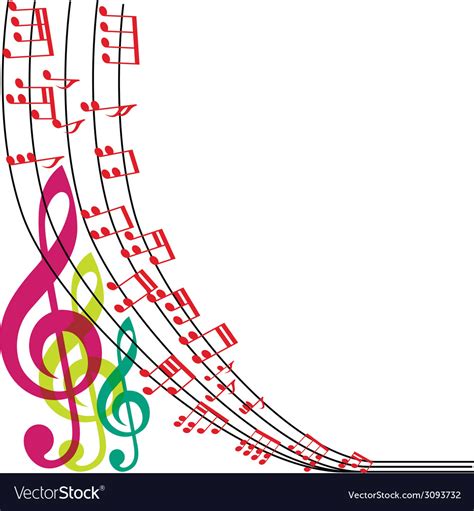 Music notes composition musical theme background Vector Image