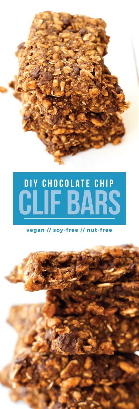 DIY Chocolate Chip Clif Bars | Recipe | Healthy snacks easy, Vegan snacks, Snacks