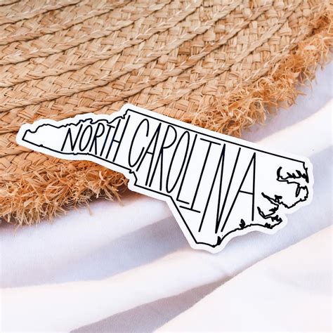 North Carolina State Lines Sticker | Line sticker, New sticker, North carolina