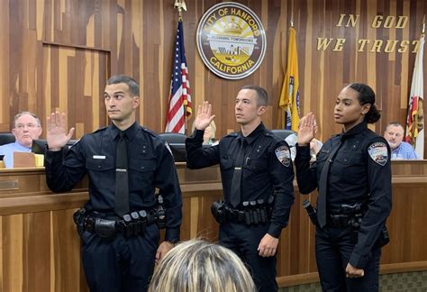 Hanford Police Department swears in 3 new officers | Local News ...