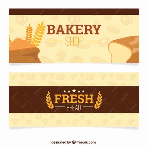 Free Vector | Bakery banners set