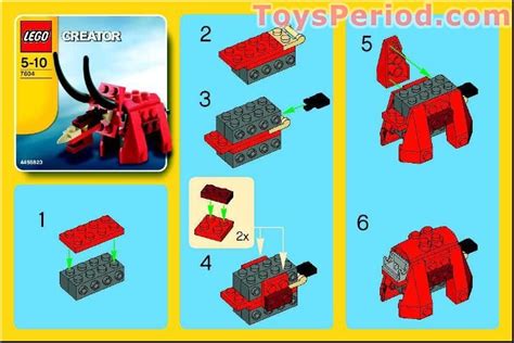 Dinosaur Free Instruction Page 1 Lego Basic, Lego Dinosaur, Lego Club ...