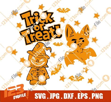 Trick Or Treat SVG, Halloween SVG File, Trick Or Treat Bag SVG - Crella