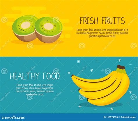 Fruits Group with Nutrition Facts Stock Vector - Illustration of fruits, food: 115974655