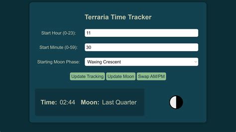 Terraria Time & Moon Phase Tracker I Made (Link in Comments) : r/Platima