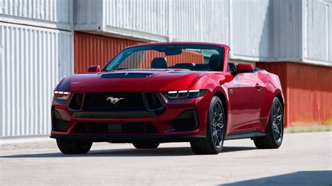 Red 2024 Ford Mustang GT Convertible Car 4K 5K HD Cars Wallpapers | HD ...