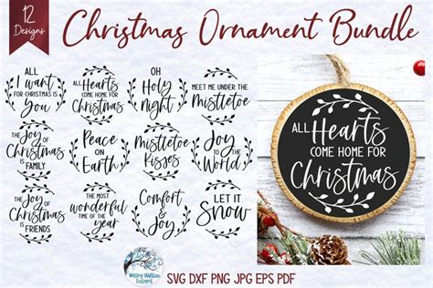 Christmas Ornament SVG Bundle | Round Christmas (1016951)