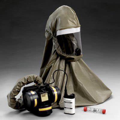 3M™ Breathe Easy™ Butyl Rubber Hood Powered Air Purifying Respirator (PAPR) System FR-57L10 ...