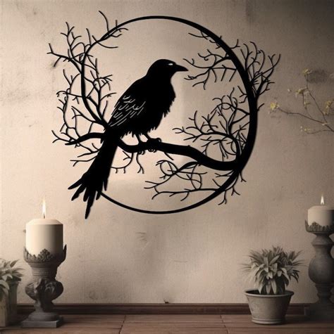 Gothic Artwork , Raven Wall Art, Gothic Raven, Crow Wall Decor ...