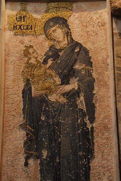 Theotokos Mosaic, c.1320 - Byzantine Mosaics - WikiArt.org