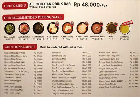 Menu at Shaburi & Kintan Buffet Grand Metropolitan Bekasi restaurant ...