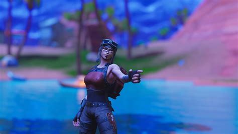 Renegade Raider Skin In Blur Blue Background Fortnite HD Games ...