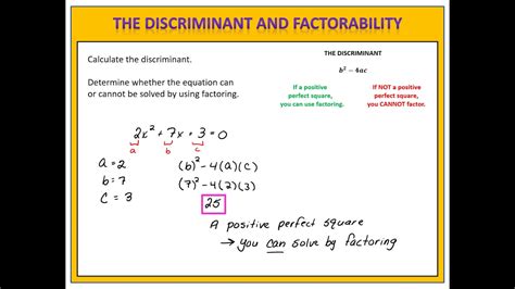 Discriminant Quadratic Equation Examples