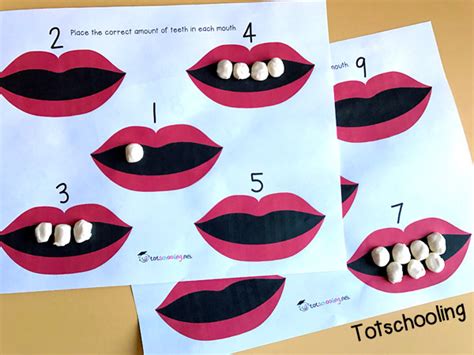 Teeth Number Games for Preschool | Totschooling - Toddler, Preschool, Kindergarten Educational ...