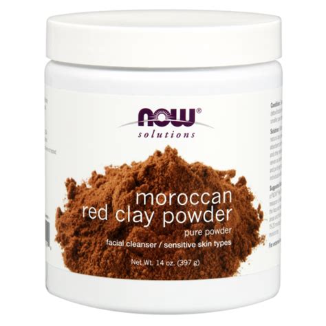 Red Clay Powder Moroccan, 14 oz, NOW Foods - Discount Remedies Inc