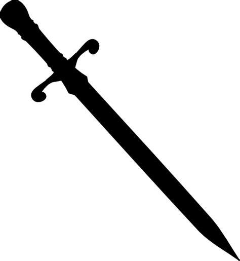 Sword Silhouette Clip Art at Clker.com - vector clip art online ...