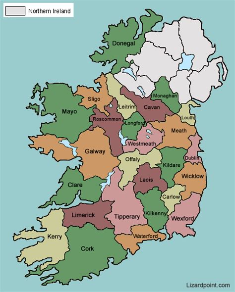 Test your geography knowledge - Ireland counties | Lizard Point Quizzes