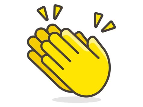 Clapping Hands Emoji Icon PNG vector in SVG, PDF, AI, CDR format
