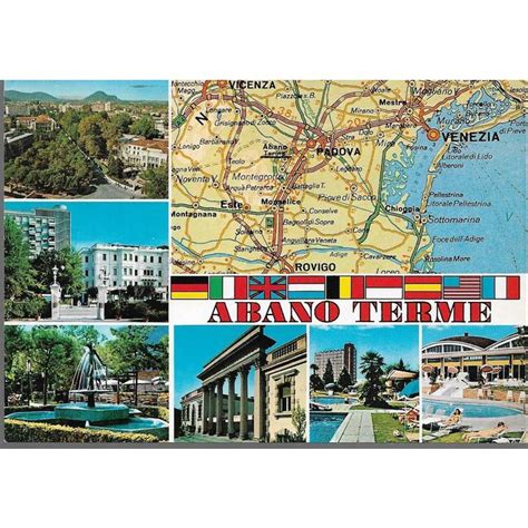 Map - Abano Terme, Italy - multiview - postcard c.1980s on eBid United ...