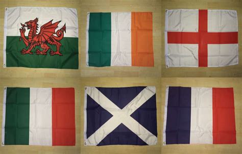 6 Nations Flag Sets (3 sizes) - MrFlag