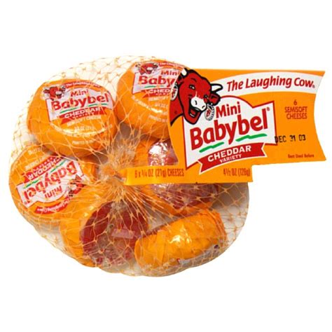 The Laughing Cow Mini Babybel Cheese Cheddar Variety - 6 ct