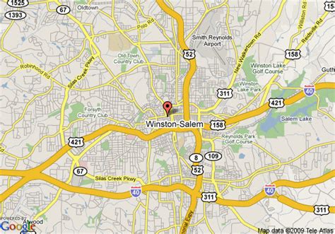 Map Of Winston Salem north Carolina | secretmuseum