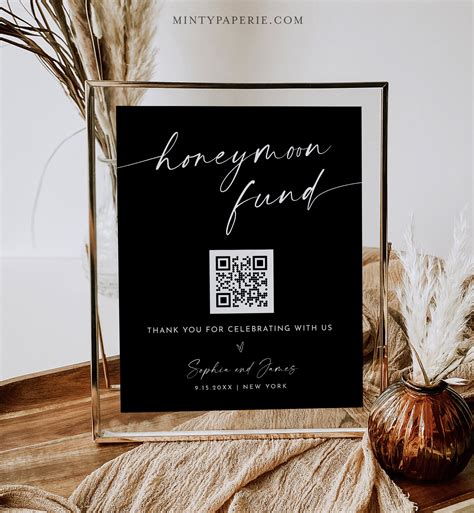 Honeymoon Fund Sign, Venmo Honeymoon Wish, Wedding Cash Gift ...