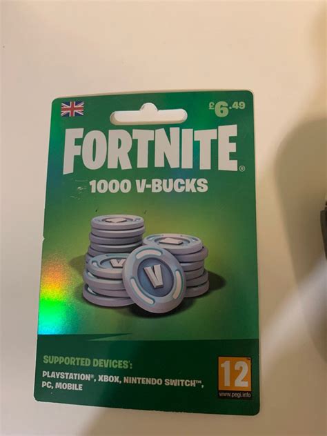 Fortnite 1000 vbucks gift card, Video Gaming, Gaming Accessories, Game ...