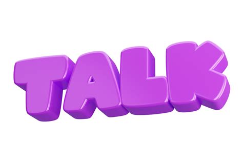 talk 3d word text 17421216 PNG