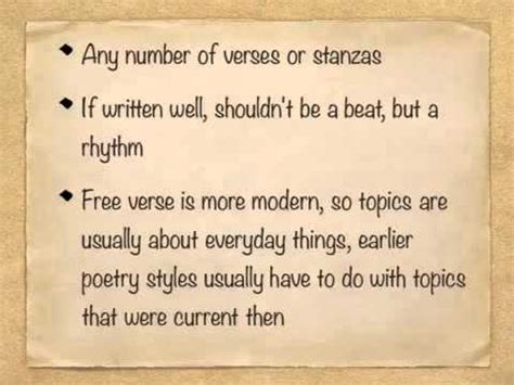 Free Verse Poem Examples