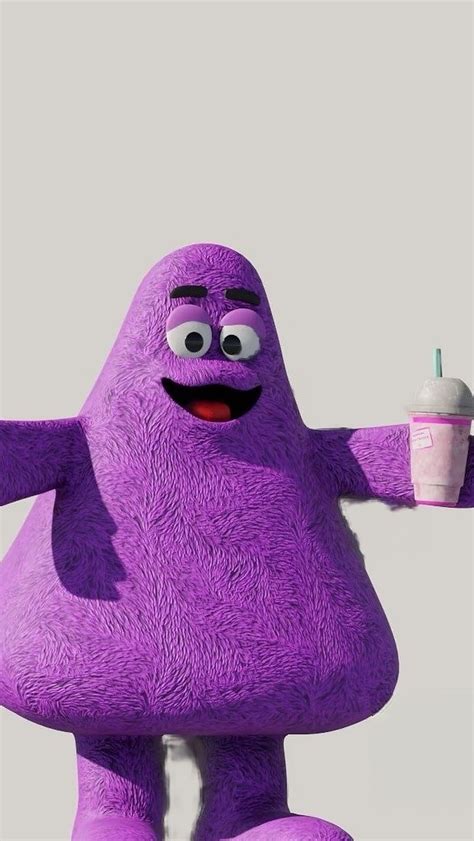 Purple Grimace With Shake Pose, purple, grimace with shake pose, cartoon, HD phone wallpaper ...