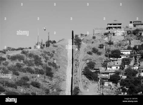 April 25, 2013 - Nogales, Sonora, Mexico - The border fence separates ...