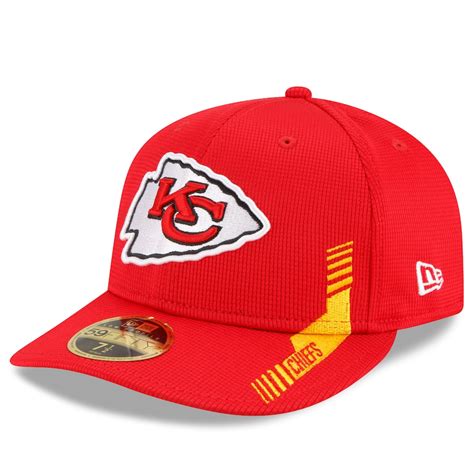 Men's New Era Red Kansas City Chiefs 2021 NFL Sideline Home Low Profile ...