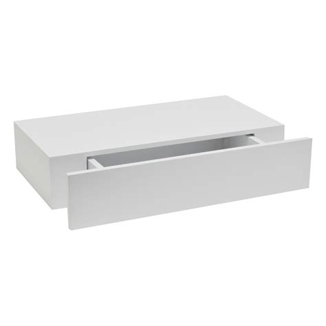 White Matt Floating Drawer Shelf (L)480mm (D)250mm | Departments | DIY at B&Q