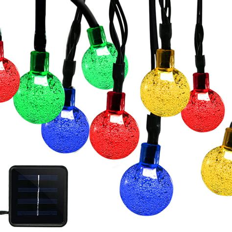 Clearance! Patio Solar Powered LED String Lights w/8 Modes, 23ft 50 LED Christmas Decorations ...