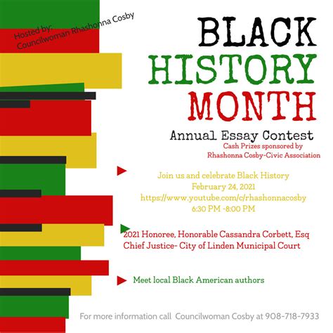 Black History Month – Annual Essay Contest – City of Linden