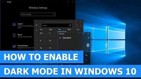 How to enable dark mode in Windows 10 (step by step) - YouTube