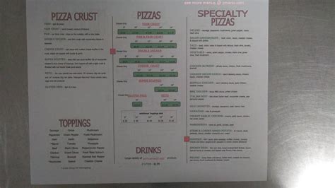 Menu at Pizza Palace pizzeria, Paxton