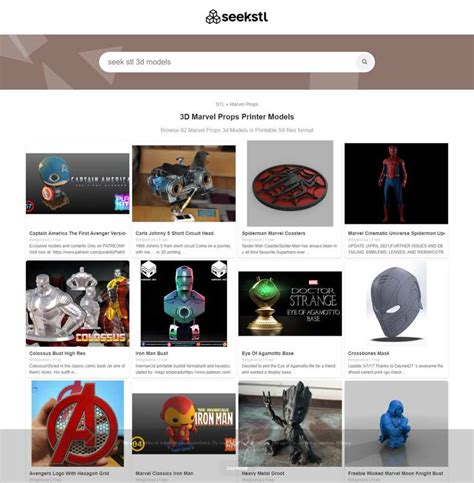 Marvel Props 3D Printer Files - STL 3D Models - SeekStl